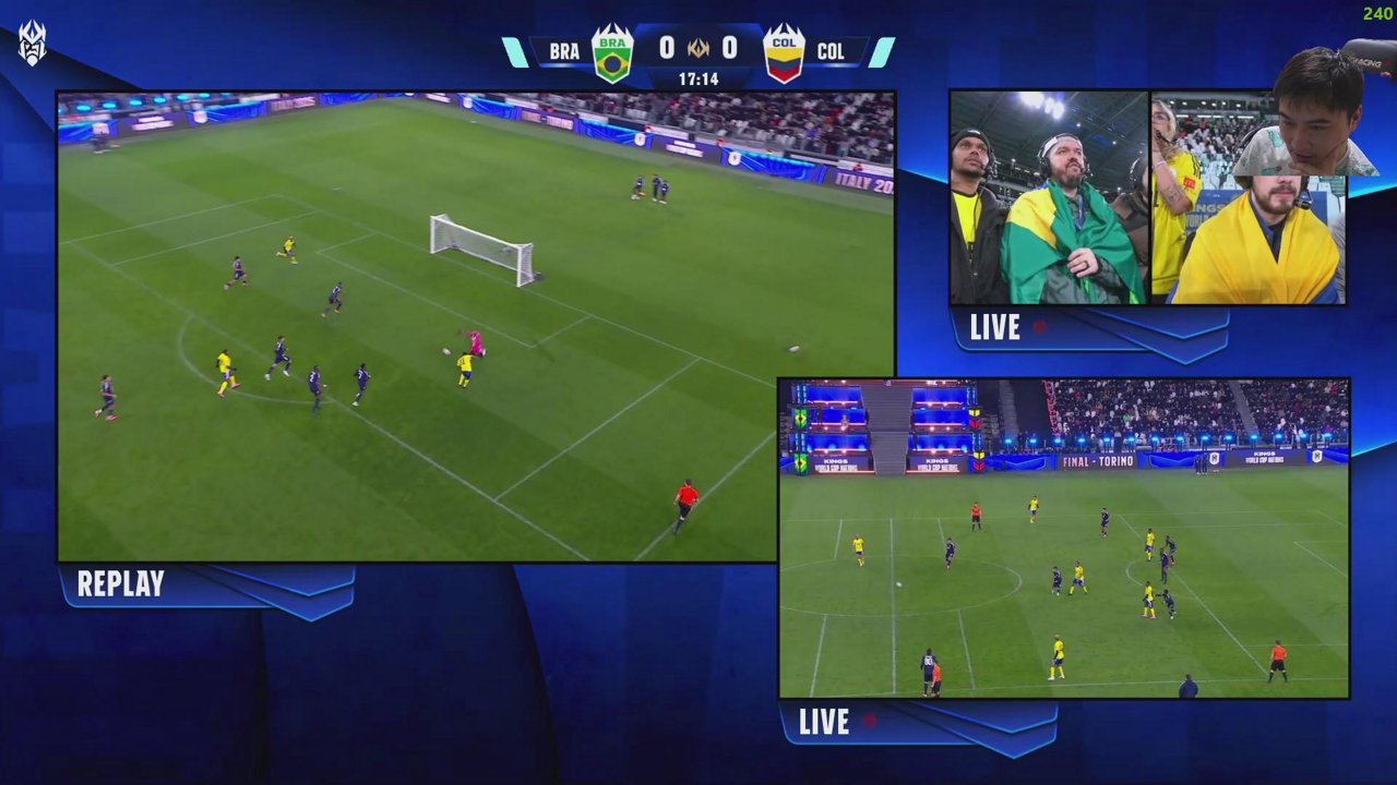 キングスリーグ決勝戦を見る男