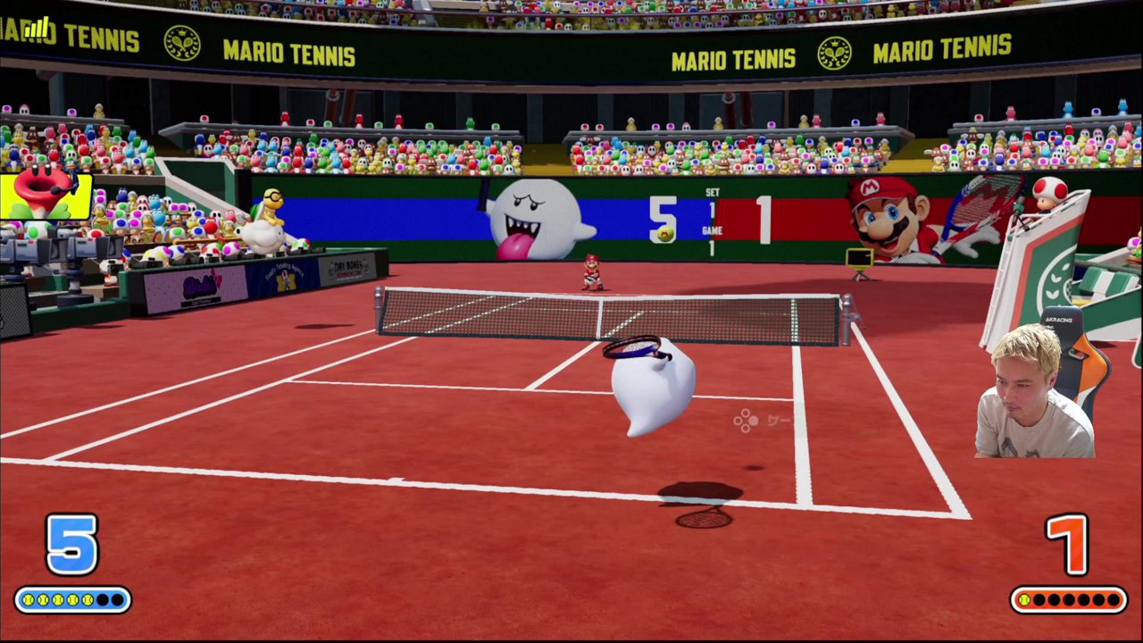 一転、マリオテニスをする男Bランクまで行く男